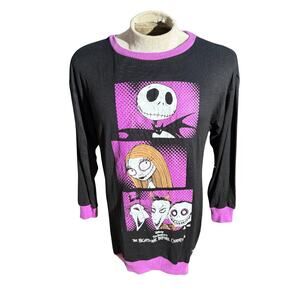 Disney Nightmare Before Christmas Sleep Shirt Women’s M Jack & Sally
